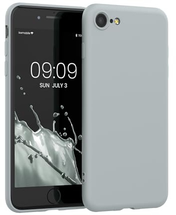 kwmobile Handyhülle für iPhone SE 2022 Hülle/iPhone SE 2020 / iPhone 8 / iPhone 7, für iPhone SE Hülle - Schutzhülle für kabelloses Laden - Case in Grau