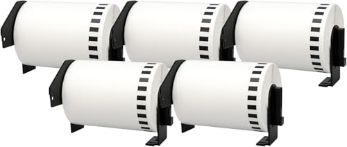 Honest Grocer - 5X DK-11241 102 x 152 mm Compatible Shipping Labels Rolls (200 Labels per Roll) for P-Touch QL-1050, QL-1050N, QL-1060N, QL-1100, QL-1110NWB Label Printers