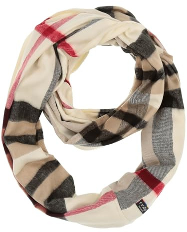 FRAAS Cashmink Loop Echarpe 56 x 70 cm - Plus douce que le cachemire - Made in Germany - Echarpe tubulaire à carreaux pour femmes