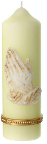 Candela mani preghiera bianche 165x50 mm