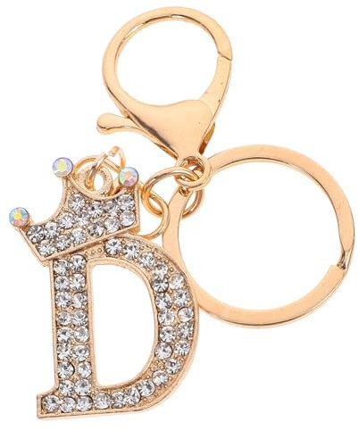 JEWEDECO Strass Buchstaben Schlüsselanhänger Anhänger Für Frauen Taschen Rucksäcke Gepäck Charme Accessoire