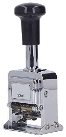 Automatische Nummerierungsmaschine, Langlebig, Zinklegierung, 6 Nummernstempel, Selbstfärbender Nummernstempel für Ticket-Seriennummer, Bankwesen, Medizin, Buchhaltung