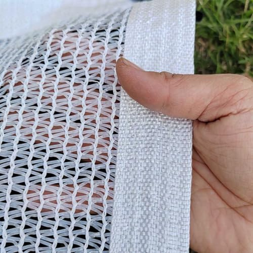 White Shade Cloth Greenhouse Sunblock Shading Net Heavy Duty Shade Fabric 1x2.0 m 3×5.0 m 4×5.0 m 2x2.0 m Shade Tarp Cover for Outdoor Patio Carport Garden 50% Shading Rate(4x4.0m(13x13ft))