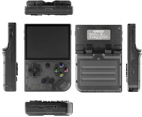 RG353XX PLUS - Consola de juegos portátil - Pantalla IPS de 3.5 pulgadas, almacenamiento de 64 GB, ranuras dobles para tarjetas TF, batería de 3300 mAh, compatible con PSP/PS1/N64/NDS/GBA y más, negro