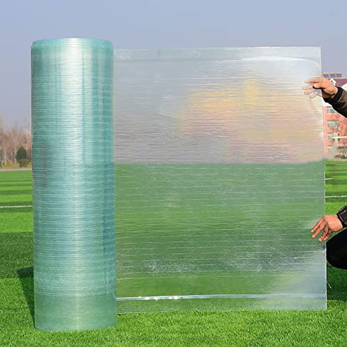 Polycarbonate Roofing Sheet - Rain-Proof UV Protection Clear Panels for Greenhouses, Sheds, Carports, Huts, Kennels or Garages, 0.8mm Glassfiber Solid Sheet