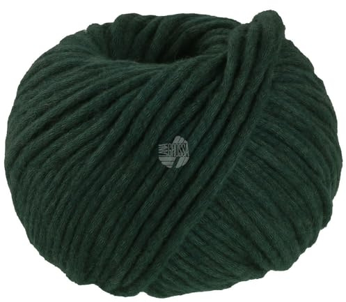 LANA GROSSA Winter Softness | Zartes Schlauchgarn, voluminös mit flauschigen Merinofasern | Handstrickgarn aus 62% Schurwolle & 38% Baumwolle (Bio) | 50g Wolle zum Stricken & Häkeln | 70m Garn FB 5