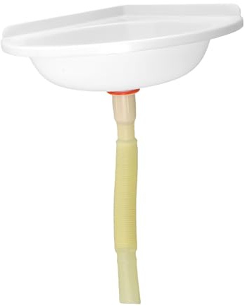 Gadpiparty Plastic Triangle Shaped Wall Hung Corner Sink Drain Pipe, Small Mini Bathroom Wash Basin for Balcony and Toilet, Compact Household Plastic Washbasin for Space Saving