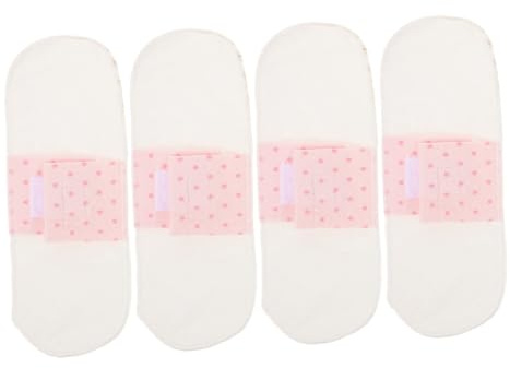 OSOLADY 4 piezas Forros Menstruales Reutilizables de Algodón Suave y Transpirable Almohadillas de Tela Lavables para Embarazo y Posparto Protección para Mujer Sensible