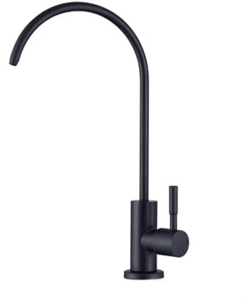 Gooseneck Water Purifier Reverse Osmosis Drinking Water Filter Stainless Steel 1/4 Ceramic Core(Black)