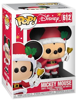 Funko POP! Disney: Holiday - Mickey Mouse | Offizielles Cartoon/Animation Merch - Vinyl Sammelfigur als Regal Deko - Geschenkidee zum Geburtstag für Fans und Sammler