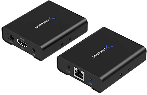 Sabrent 1080P 3D HDMI Extensor sobre CAT6 [164 pies / 50 metros] (DA-HDEX) | Alto Rendimiento y Calidad (DA-HDEX)