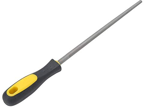 Fdit Lima tonda da 10 pollici con impugnatura ergonomica Utensili in metallo per utensili grossolani Utensili per lime in acciaio al carbonio ad alta resistenza per la lavorazione del legno(2#)