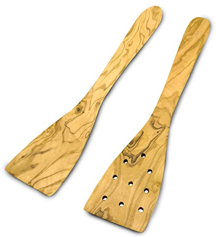 MW Lot de 3 spatules en bois d'olivier