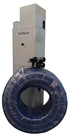 Pelltech Système d'aspiration à granulés compact avec sonde, tuyau poele a pellet et tuyau d'aspiration de 15 m.