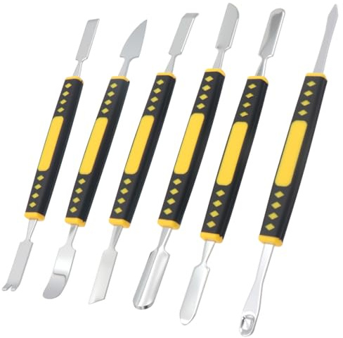 UTALIND Set di 6 pezzi di paletto di porco in metallo, strumento di smontaggio con doppia testa e impugnatura antiscivolo per cellulari, computer portatili e dispositivi elettronici