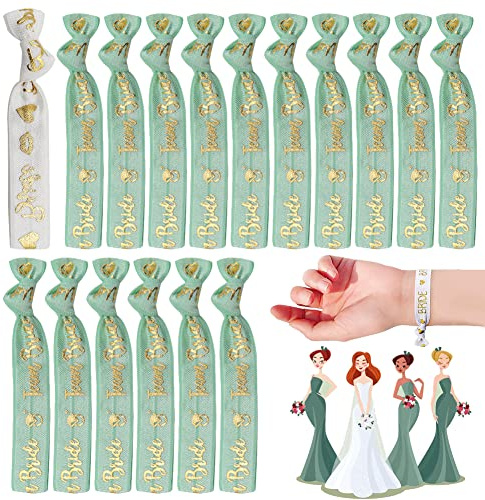 JGA Armbänder, 17 Stück Team- und Braut-Armbänder für Hochzeit, Hen Party, Engagement und Bridal Shower Dekorationen