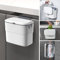 ELPHECO Poubelle de cuisine – Poubelle à suspendre avec couvercle, poubelle murale de 7 litres pour porte d'armoire de cuisine, petite poubelle sous évier pour placard, salle de bain