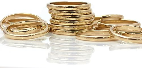 Benutzerdefinierte Band Ringe für Frauen - Eheringe, Versprechen Ringe, Freundschaft Ringe, Geschenk-Ringe - Handgefertigter Schmuck - Wählen Sie Ihr Material und Größe - mit Schicken Marken-Box
