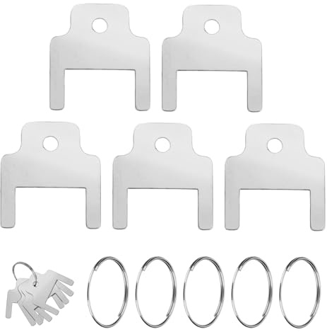 NQEUEPN 5 Stück 770301 Schlüssel für Papierhandtuchspender, Edelstahl Toilettenpapierspender mit 5 Schlüsselringen Schlüssel für Seidenpapierhandtuchhalter Kompatibel mit Kimberly Clark
