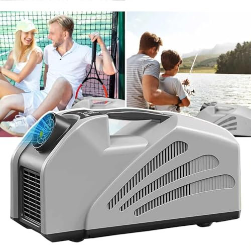 Climatiseur Tente Portable 24V (16 ℃ -30 ℃), Refroidisseur D'Air ExtéRieur Mobile + 3 Vitesses Vent, Faible Consommation D'éNergie 2350 Btu, Pour Les Voyages En Camping-Car/Tente