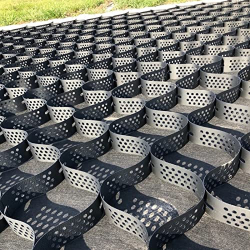 WLCGYD Stabilisateur de Gravier Grille Géo Géogrille Stabilisatrice De Sol, Grille De Gravier De 5 Cm pour Allée, Support De Pente, Terre, Boue, Pavé Perméable(4x9 m/13x30 ft)