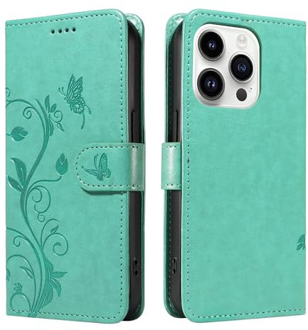 XINNI Case for Xiaomi Poco F7 5G, Apricot Flower Tree Butterfly Embossed PU Leather Wallet Cover, Green