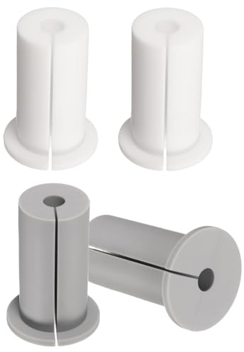 PATIKIL Wall Grommets for Cables 1, 4 Pcs Cable Routing Kit Silicone Hole Grommet Feed Through Bushing for Ethernet Accessories with 8mm Hole, White Gray