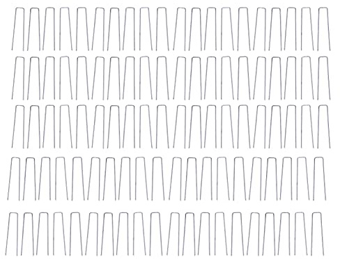 Baxnore Pin de césped Tipo U, alimento básico de Tierra con Puntas afiladas, súper Potencia de sujeción para césped Artificial, Tela de jardinería, Bordes de plástico, pasadores de