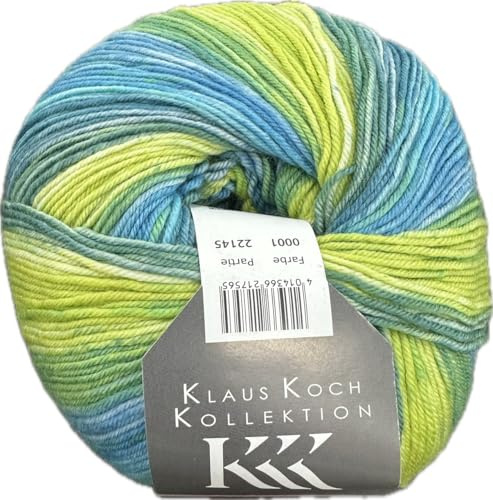 ONline Garne Klaus Koch Merino Extrafein Sockenwolle, 4-fädig, 75% Schurwolle, 100g, 420m, Maschinenwäsche 40°C (01)