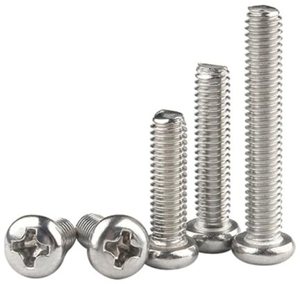 50 unidades/lote Tornillos de cabeza redonda plana con ranura en cruz PM M1.2 .4 .6 M2 .5 Tornillo de máquina de acero inoxidable A2-70(5mm x50pcs,M1.7)