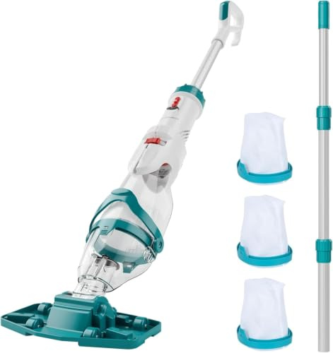 STARRYBOT Akku-Poolsauger 72 l/min, Blau | Handlicher Poolsauger mit 2 Modi und 60 Min Laufzeit; für Aufstellpool, Whirlpool und Spa geeignet.