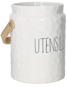 BRANDANI 51948 Barattolo porta utensili New Age in dolomite con manico in bambù 1,75 L