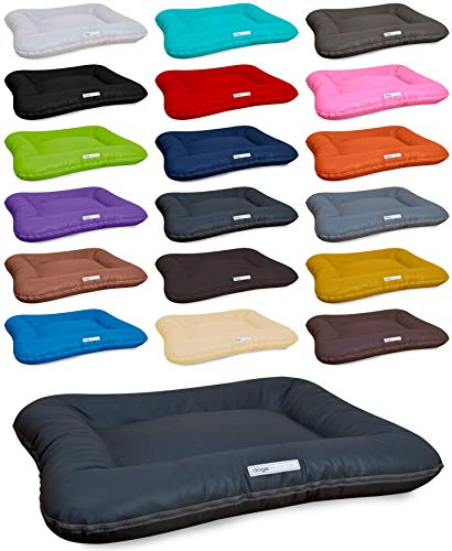 dogsfavorite Hundebett Classic aus Kunstleder Gr. XL 120 x 100cm dunkelgrau Hundekissen Hundesofa Hundebetten
