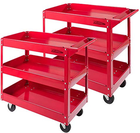 Juego 2 CARROS DE 3 BANDEJAS CON RUEDAS. CARRO DE TALLER PROFESIONAL