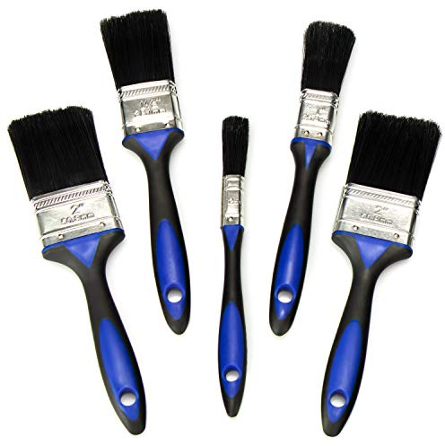 com-four® 5-teiliges Set Malerpinsel, Pinsel in verschiedenen Größen | Universal-Pinsel für Handwerk - Hobby - Haus - Garten und Kunst