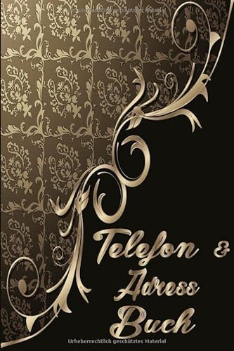 Telefon und Adressbuch: Telefon - und Adressbuch für Ihre Adressen, Kontakte und Telefonnummern. Einfaches Organiesieren dank Register. Design : Floral rote Herzen