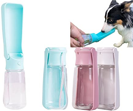 Life Utility™ Gourde Chien 550 ml – Sans BPA, Anti-Fuite, Ouverture 1 Main + Mousqueton – Bouteille d’Eau Portable Chien & Chat, Voyage, Balade, Randonnée