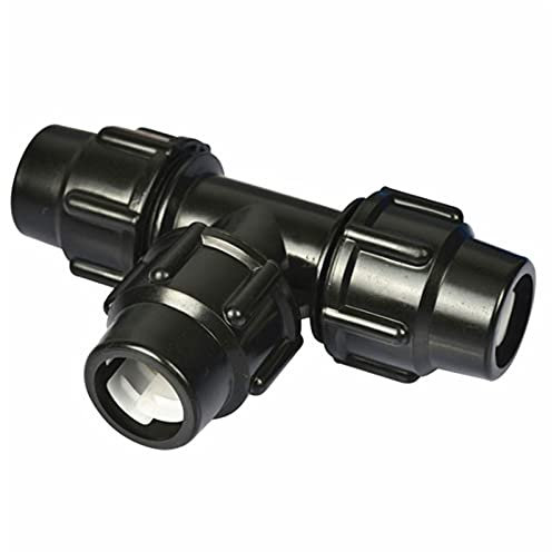 YIJIAN Sport Rohrarmaturen 3 Weg Schnellgelenk Hahnrohrarmaturen Kunststoff Rohrarmaturen (Color : Black, Thread Specification : 32mm)