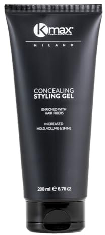 Kmax Haargel mit Keratin haare 200 ml, volumen haargel herren und frauen mit Farbpigmenten für lichte Haare, Farbgebendes Styling Gel made in italy – Hellbraun