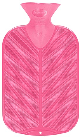 Fashy Wärmflasche 2, 0L Halblamelle in 3D-Welle, Neonrosa, Pink Neon, 6446 43