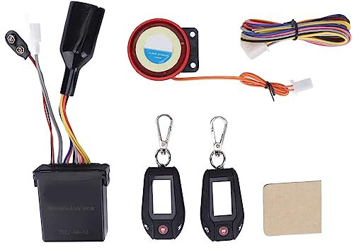 Kit de Equipo Antirrobo para Motocicleta, Sistema de Alarma de 2 Vías para Motocicleta de 433 MHz, Pantalla LCD, Control Remoto, ATV Universal para Vehículos Todoterreno (Caja negra con sensor de