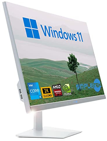 SIMPLETEK - All in One i5 10ª Gen AiO 27 2K Windows 11 Pro 32GB RAM SSD 2TB con GPU GTX1650 4GB WiFi6 + BT 5.2 + Webcam | Ideal para edición/juegos