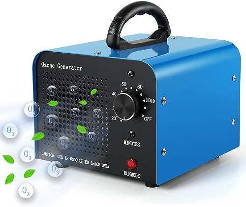 TOOSOAR Ozongenerator 60000mg/Std, Ozongenerator auto, Industrieller O3 Ozonizzatore mit 60min Timer, Reinigen Gerüche/Verschmutzung, für Zimmer, Rauch, Autos und Haustiere