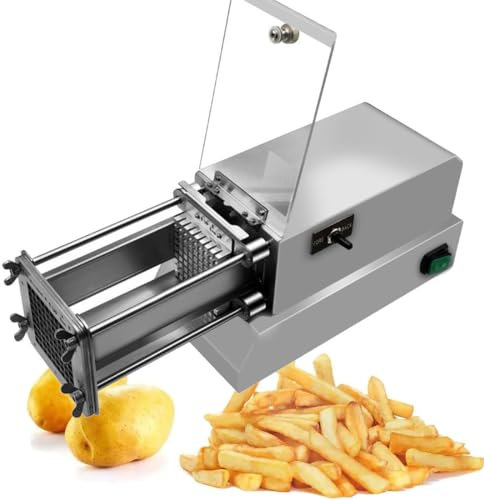 DPDZSW Coupe Frites électrique en Acier Inoxydable Professionnel, Trancheuse de Frites avec Lame, Coupe Pomme de Terre Frite Antidérapante pour Friteuse, Coupe Frites électrique,8mm