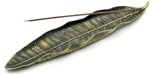 Soporte para Varillas de Incienso, Inciensario, Quemadores, 24 cm de Aleación de Zinc, Quemador de Incienso, para Casa, Oficina, Yoga, Meditación (Bronce)