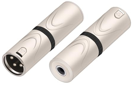 HOZIBING XLR to 1/4 6.35MM Microphone Audio Adapter,1/4 TRS Female to XLR Male Splitter,6.35mm Stereo Female to 3PIN Male Guitar Converter