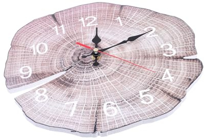 Ciieeo Inicio Relojes de Pared Colgante de Pared de Madera Reloj Anual Silencioso de Estilo Simple