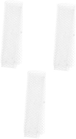 Lurrose 3 Rollen Mesh-Gewebe Organza-Material Tüllstoff basteln Glitzerband geschenkband Schleife Gaze DIY-Material Material für Heimwerker selbstgemacht Mesh-Gürtel Rock Spule Hut Weiß