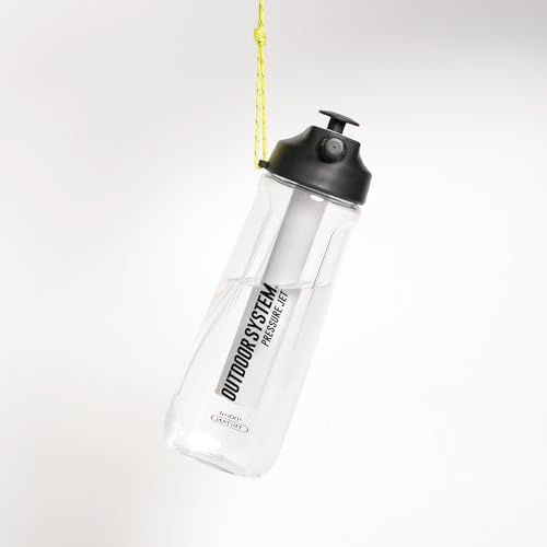 Utomhussystem tryckstråleflaska 700 ml svart – 700 ml mångsidig flaska och spruta: med jet, dusch och diminställningar. Portalbe ansikte, hand- och kroppstvätt, utomhusvärme eller ansiktsdimma för