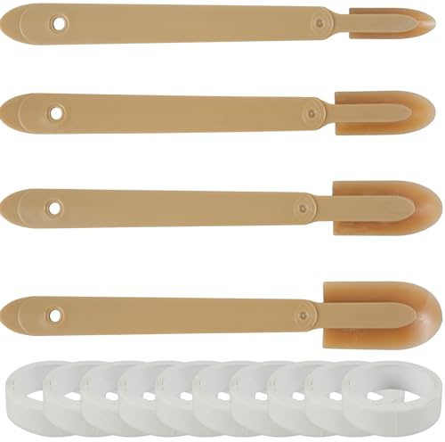 4 espátulas de goma para caldera con papel texturizado de 4/10, aplicador de sellado reutilizable, espátula para acabado de calafateo, herramienta de mano para juntas de cocina, baño, puerta de pared